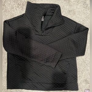 Black Quilted Pullover